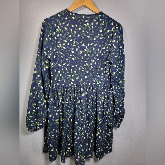 BOOHOO RUCHED WAIST FLORAL TEA DRESS NEW SIZE 8 D135 - Picture 10 of 11